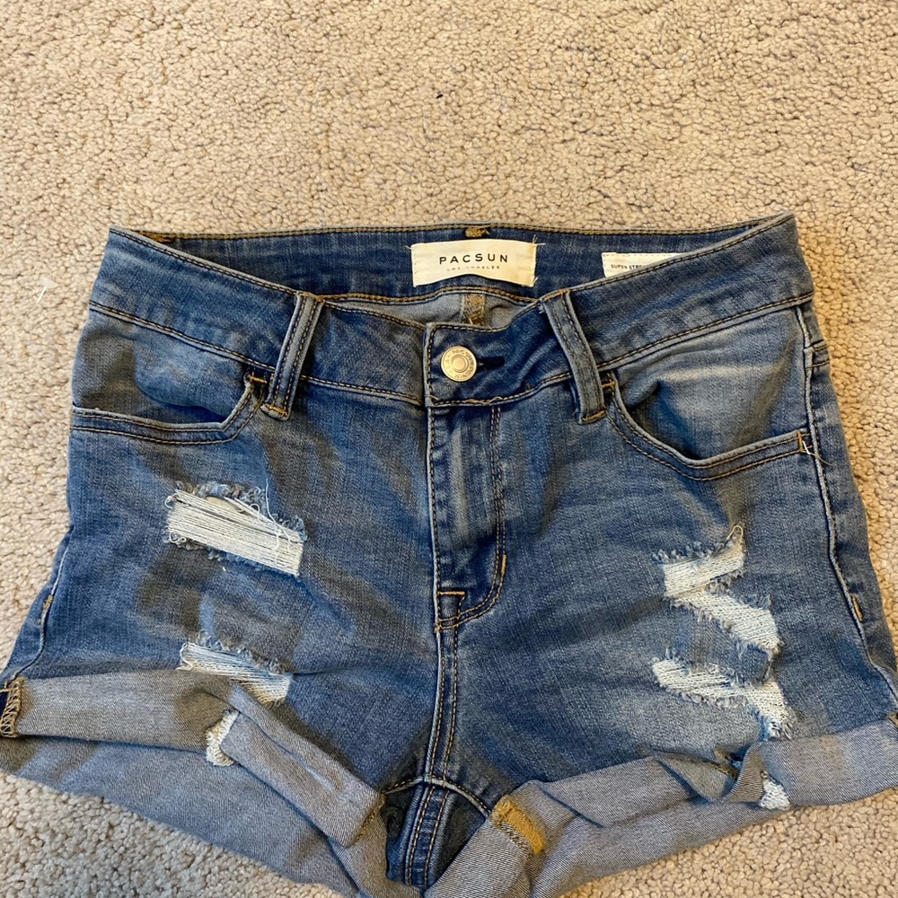 Pacsun High Waisted Super Stretch Shortie Shorts